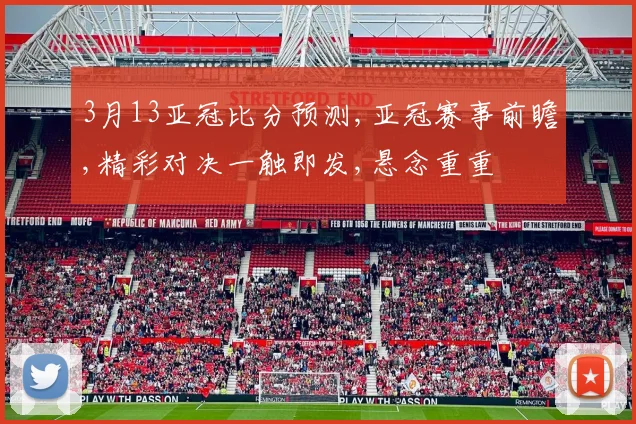 3月13亚冠比分预测,亚冠赛事前瞻,精彩对决一触即发,悬念重重